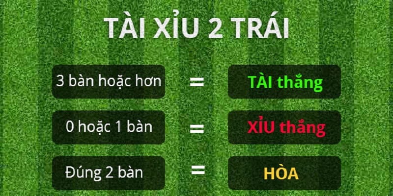 tài xỉu 2 trái